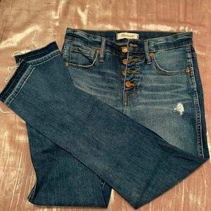 Madewell 10” high rise skinny in Faded Blue